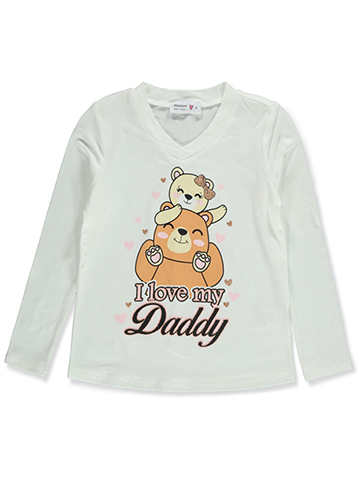 Beautees Girls' Long-Sleeved Bear T-Shirt - CookiesKids.com