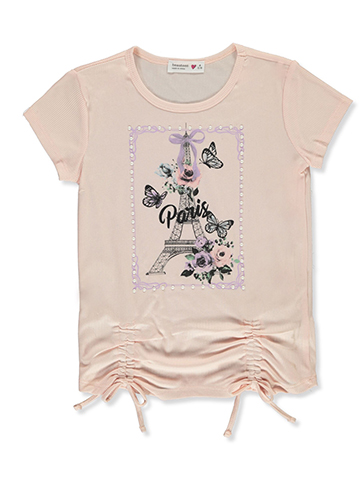 Beautees Girls' Butterfly Cinch T-Shirt - CookiesKids.com