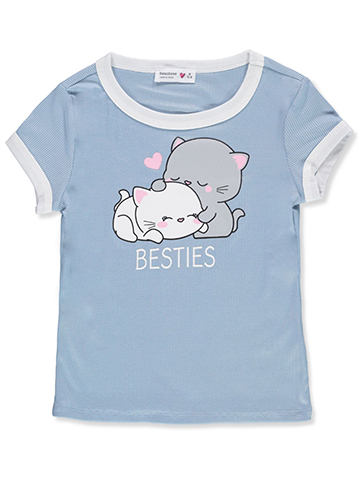 Beautees Girls' Kittens Ringer T-Shirt - CookiesKids.com
