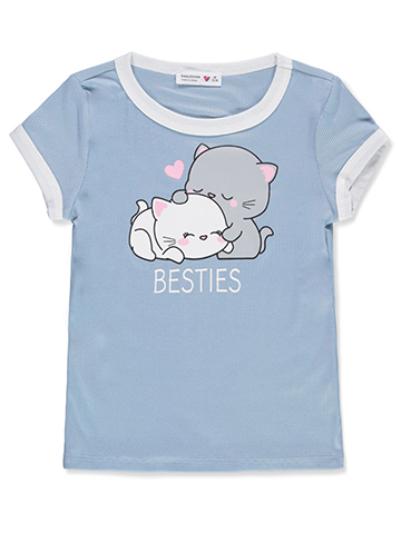 Beautees Girls' Kittens Ringer T-Shirt - CookiesKids.com