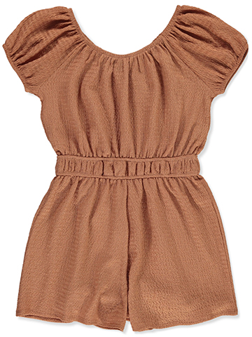 Amy Byer Girls' Textured Floral Romper - CookiesKids.com
