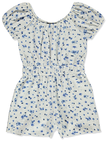 Amy Byer Girls' Textured Floral Romper - CookiesKids.com