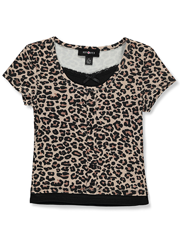 Amy Byer Girls' Leopard T-Shirt - CookiesKids.com