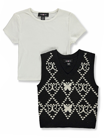 Amy Byer Girls' 2-Piece Butterfly Sweater Set - CookiesKids.com
