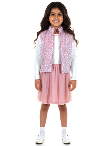 Amy Byer Girls' 2-Piece Sparkle Dress Vest Set Outfit - CookiesKids.com