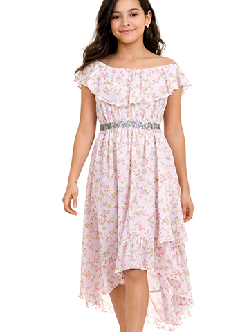 Amy Byer Girls' Floral Dress And Chain - CookiesKids.com