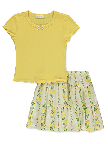 Beautees Girls' 2-Piece Skirt Set Outfit - CookiesKids.com