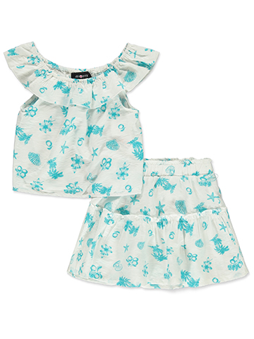 Amy Byer Girls' Tropical Floral Skirt and Top Set - CookiesKids.com