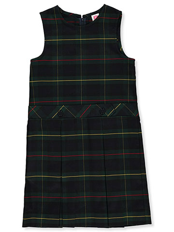 A+ Girls' Plus Size Bib Front Jumper School Uniform - CookiesKids.com