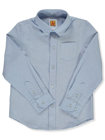 A+ Men's L/S Oxford Button-Down Shirt - CookiesKids.com