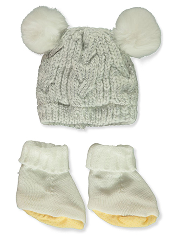 Astor Accessories Baby Girls' 2-Piece Hat and Mittens Set - CookiesKids.com