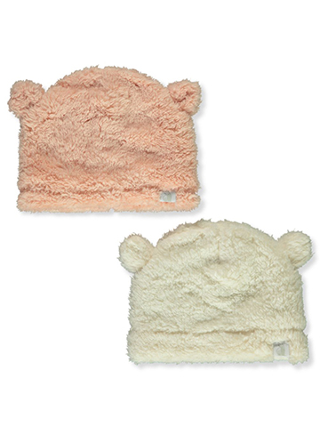Rugged Bear Baby Girls' 2-Pack Plush Hats - CookiesKids.com