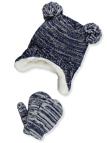 Astor Accessories Boys' 2-Piece Mittens With Hat Set - CookiesKids.com
