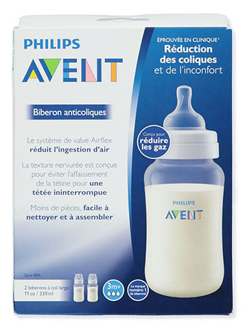 Avent 2-Pack Classic Medium Flow Bottles (11 oz.) - CookiesKids.com