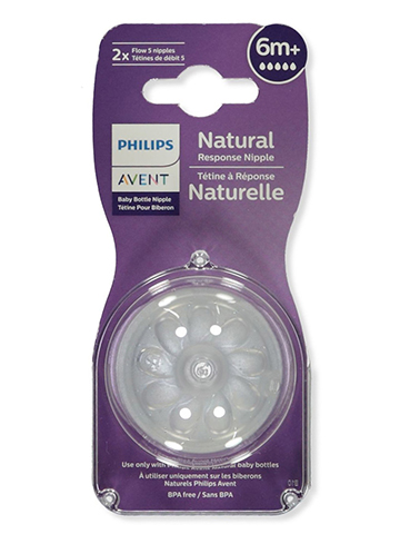 Philips Avent 2-Pack Natural Response Nipples - CookiesKids.com
