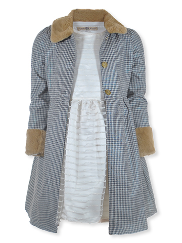 Purple Rose Girls' 2-Piece Coat Dress Set Outfit - CookiesKids.com