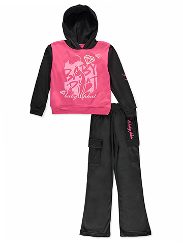 Baby Phat Girls' Hoodie and Cargo Pants Set - CookiesKids.com