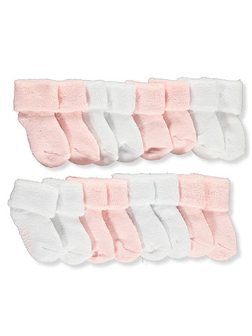 Laura Ashley Baby Girls’ 8-Pack Foldover Cuff Socks - CookiesKids.com