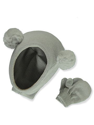 Koala Baby Boys' 2-Piece Faux Fur Balaclava Hat With Mittens Set - CookiesKids.com