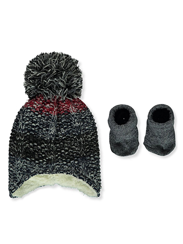 First Steps Baby Boys' 2-Piece Hat & Booties Set - CookiesKids.com