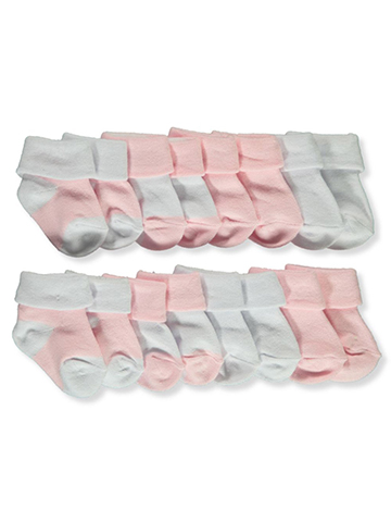 Stepping Stones Baby Girls' 8-Pack Super Soft Cuffed Socks - CookiesKids.com