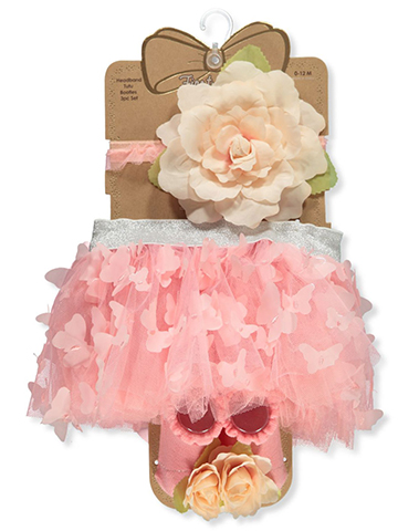 First Steps Baby Girls' 3-Piece Headband & TuTu Set - CookiesKids.com