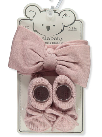 Koala Baby Baby Girls' 2-Piece Headband Booties Set - CookiesKids.com