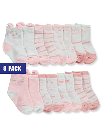 Stepping Stones Baby Girls' 8-Pack Socks - CookiesKids.com