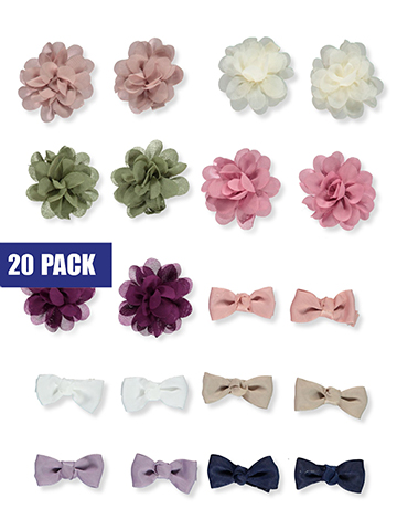 Stepping Stones Baby Girls' 20-Pack Hair Clips - CookiesKids.com