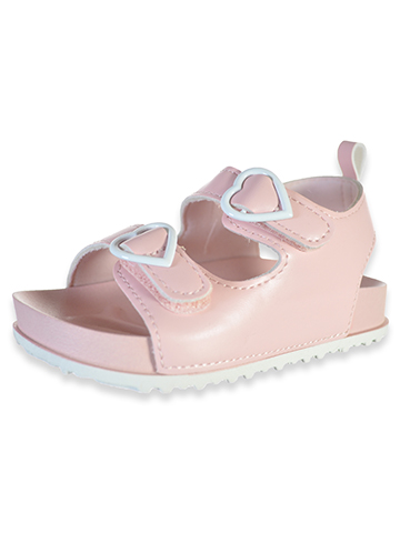 First Steps Baby Girls' Hearts Patent Leather Sandals - CookiesKids.com