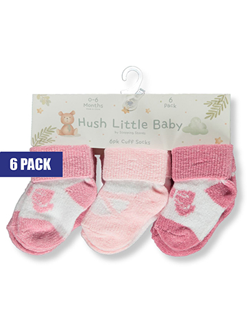 Hush Little Baby Baby Girls' 6-Pack Chenille Socks Booties - CookiesKids.com