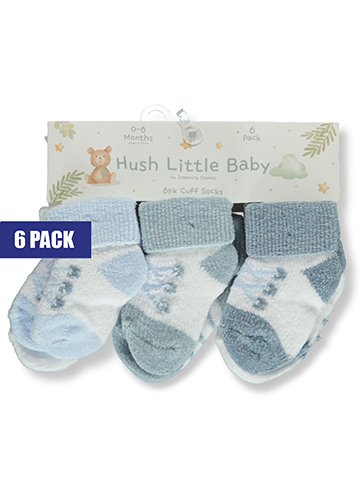 Hush Little Baby Baby Boys' 6-Pack Chenille Socks Booties - CookiesKids.com