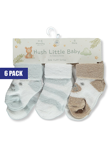 Hush Little Baby Baby Boys' 6-Pack Chenille Socks Booties - CookiesKids.com