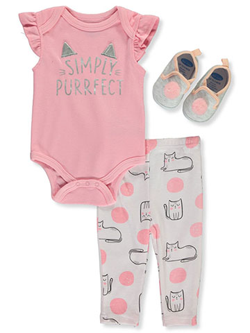 Bon Bebe Baby Girls’ Simply Purrfect 3-Piece Layette Set - CookiesKids.com