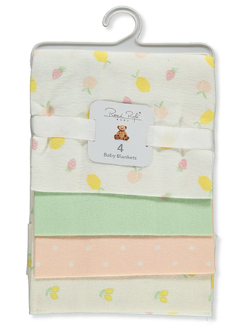 Rene Rofe Baby Girls' 4-Pack Fruit Receiving Blankets - CookiesKids.com