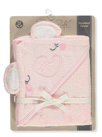 Rene Rofe Baby Girls' Woven Elephant Hooded Towel - CookiesKids.com
