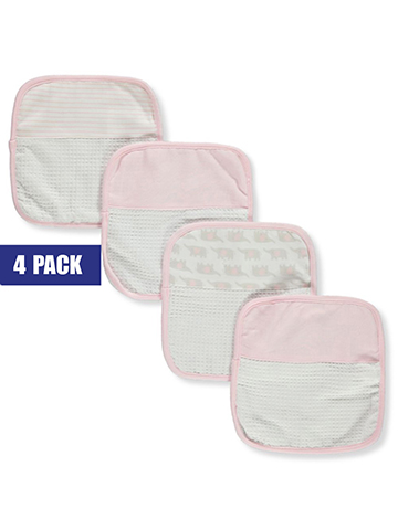 Rene Rofe Baby Girls' 4-Pack Washcloths - CookiesKids.com