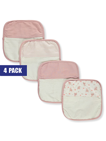 Rene Rofe Baby Girls' 4-Pack Washcloths - CookiesKids.com