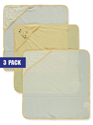 Rene Rofe Baby Girls' 3-Pack Hooded Bath Towels - CookiesKids.com
