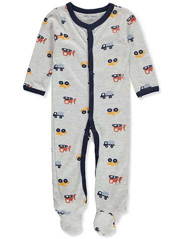 Baby Views Baby Boys' Trucks Footed Coveralls - CookiesKids.com