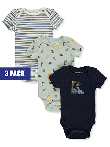 Baby Views Baby Boys' 3-Pack Dinosaur Bodysuits - CookiesKids.com