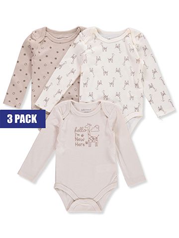 Baby Views Baby Unisex 3-Pack Long-Sleeved Bodysuits - CookiesKids.com