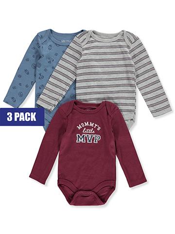 Baby Views Baby Boys' 3-Pack Long-Sleeved Bodysuits - CookiesKids.com