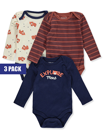 Baby Views Baby Boys' 3-Pack Long-Sleeved Bodysuits - CookiesKids.com