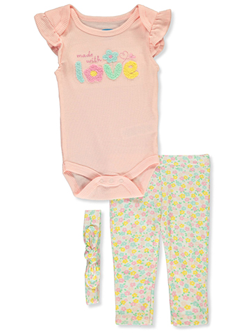 Bon Bebe Baby Girls' 4-Piece Flower Leggings Set Outfit - CookiesKids.com