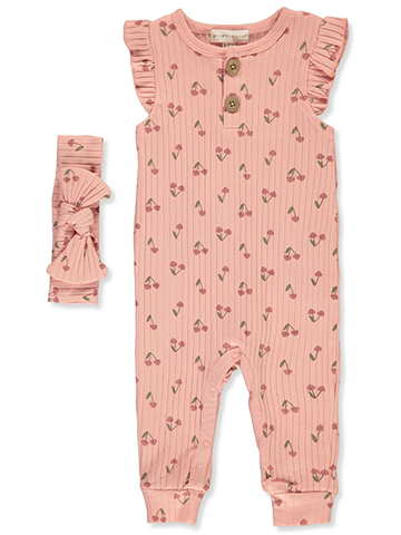 Willow + Whimsy Baby Girls' 2-Piece Coveralls Set Outfit - CookiesKids.com