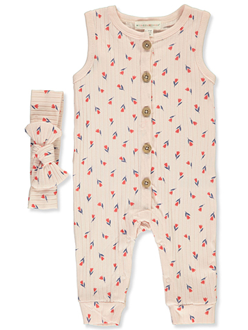 Willow + Whimsy Baby Girls' 2-Piece Coveralls Set Outfit - CookiesKids.com