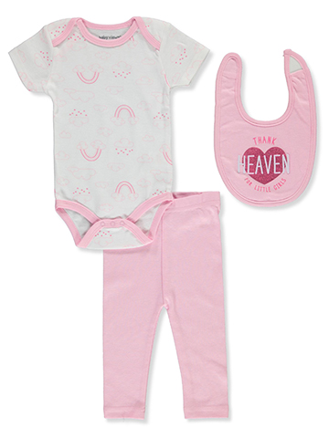 Baby Views Baby Girls' 3-Piece Bib Set Outfit - CookiesKids.com
