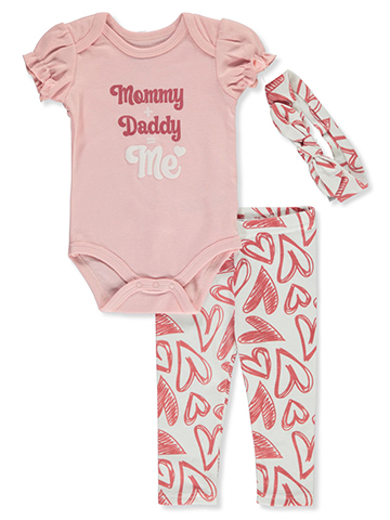 Baby Views Baby Girls' 3-Piece Headband Set Outfit - CookiesKids.com