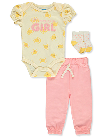 Bon Bebe Baby Girls' 3-Piece Gurl Pants Set Outfit - CookiesKids.com